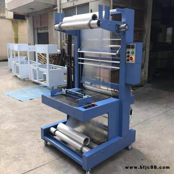 東港設備 半自動袖口包裝機 保溫板外包裝機 油壺熱收縮包裝機 6040封口機