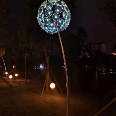 戶外蒲公英景觀燈大型發光雕塑蒲公英燈銘星廠家訂做LED蒲公英燈源頭生產工廠