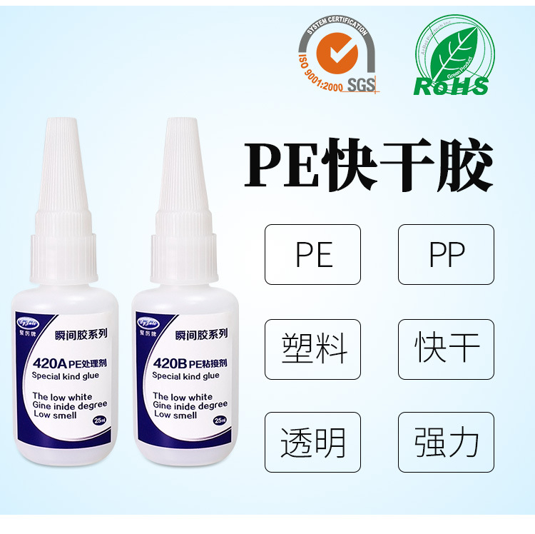 聚力JL-420PE快干膠 聚乙烯PE塑料專用強力瞬間膠 PE塑料快干膠水示例圖16