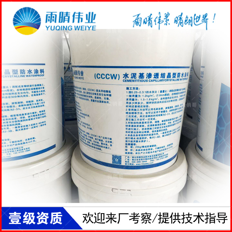 金昌JS聚合物水泥基滲透結晶堵漏劑廠家交貨快