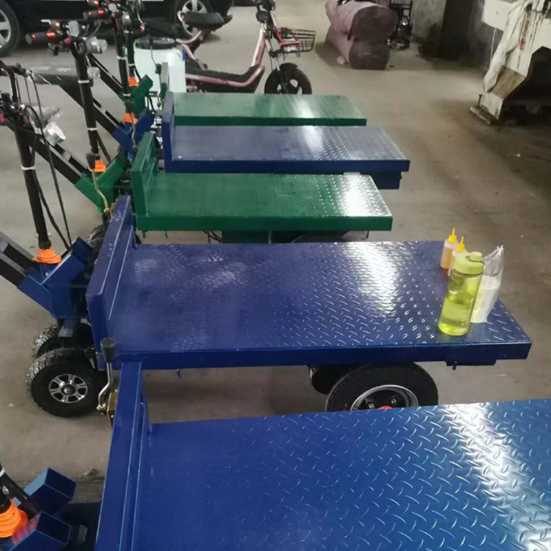 電動平板三輪車電動倒騎手推車可變向式拉磚平板車廠家直銷示例圖7