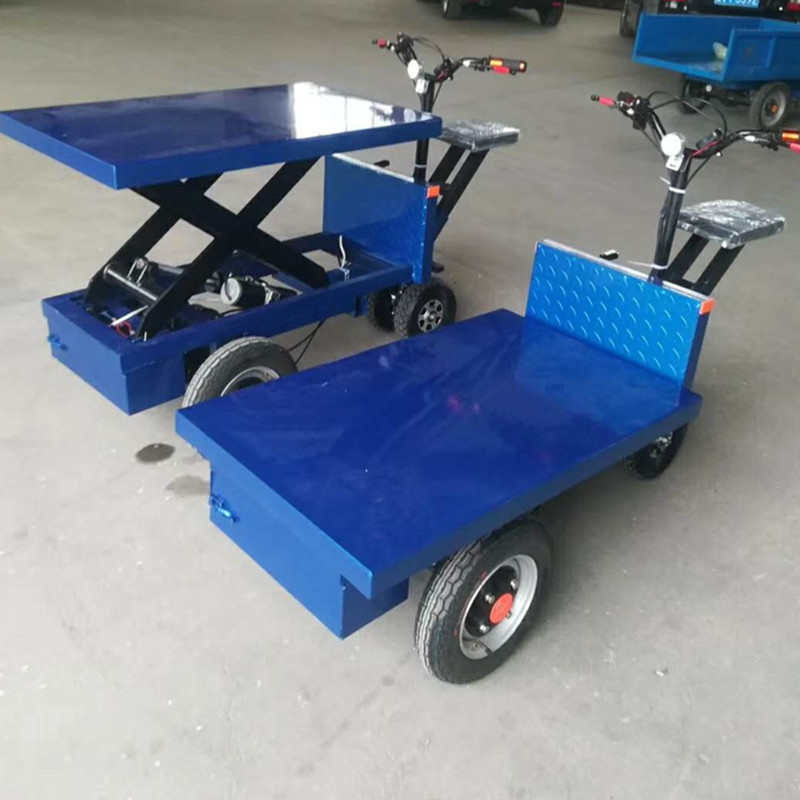 電動平板三輪車電動倒騎手推車可變向式拉磚平板車廠家直銷示例圖8