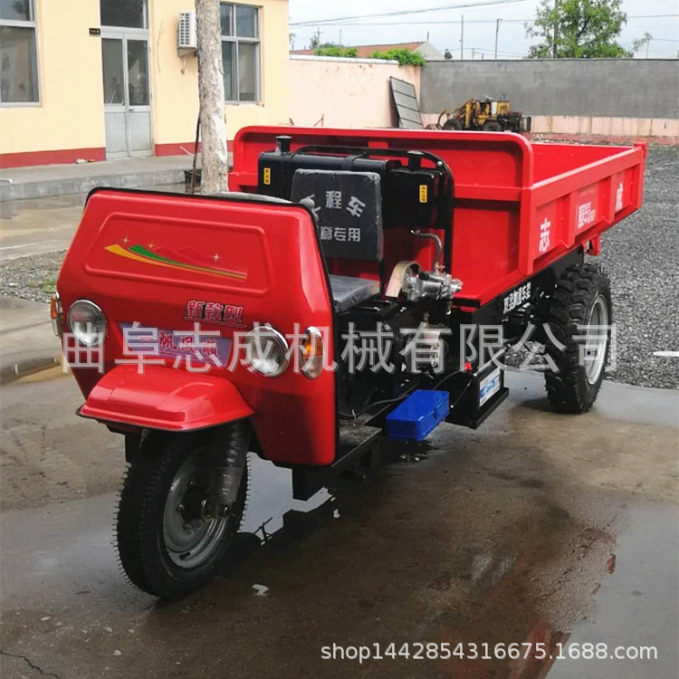 18馬力柴油農用三輪車 2T自卸式工程翻斗車 建筑砂石運輸車 熱銷示例圖2